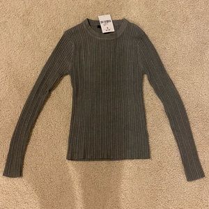 Gray Ribbed Sweater